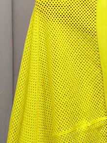 Slaydiva Loose Fit Solid Color V-Neck Drop Shoulder Hollow Out Knit Casual Blouse For Plus Size Women, Spring/Summer - Mint Green - View 4