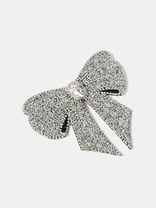 Aravennia 1pc Women's Sparkling Crystal Rhinestone Bow Brooch Pin, Decorative Lapel Flower For Party, Holiday Gift, Stage Performance - Multicolor - View 2