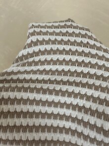 CovetEZ Women's Fashion Minimalist Round Neck Striped Pattern Long Sleeve Top & Pants 2pcs Set - Khaki - View 5