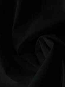 SHEIN LUNE 【印花設計】大尺碼優雅通勤休閒女款時尚花卉圖案百搭舒適V領荷葉袖中長洋裝，春夏秋季 - 黑色 - 查看 6