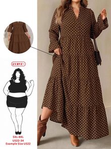 SHEIN CURVE+ Plus Size Dresses, Fall Winter 2026 22W - Multicolor - View 1