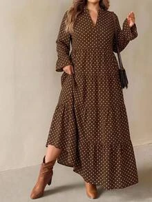 SHEIN CURVE+ Plus Size Dresses, Fall Winter 2026 22W - Multicolor - View 7