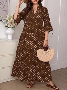 SHEIN CURVE+ Plus Size Dresses, Fall Winter 2026 22W - Multicolor - View 4