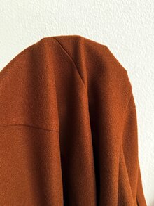 Soleia Mantel Polos dengan Kerah Resleting - Rust Brown - View 11