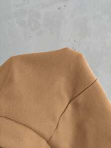 SHEIN LUNE Button-Up Fitted Long Sleeve Women Jacket Fall Winter Cloth For Women - Khaki - View 9