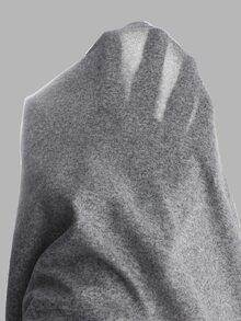 SHEIN Sparklyn (فتاة مراهقة) كنزة صوفية قصيرة بكشكشة ضيقة + بنطال طويل بساق مستقيمة مرن، طقم كاجوال متعدد الاستخدامات مناسب للتنقل اليومي والمدرسة والملابس الرياضية - رمادي - مشاهدة 4