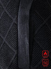 Manfinity CityGents 男士長袖拉鍊休閒百搭針織開襟衫 - 深灰色 - 查看 5