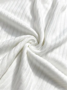 EMERY ROSE Camiseta de tirantes casual ajustada con bajo acanalado y abertura en la espalda para mujeres - Blanco - Ver 6