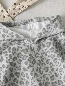 Sweatshirt Anak Perempuan Remaja Gaya Vintage Motif Leopard, Sweatshirt Lengan Panjang Kasual Musim Gugur untuk Anak Perempuan Remaja, Cocok Untuk - Putih - View 5