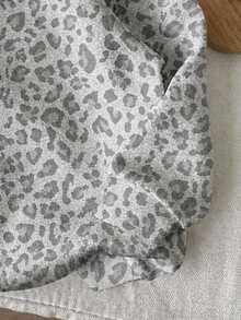Sweatshirt Anak Perempuan Remaja Gaya Vintage Motif Leopard, Sweatshirt Lengan Panjang Kasual Musim Gugur untuk Anak Perempuan Remaja, Cocok Untuk - Putih - View 3