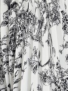 Feyla Women's Spring/Summer Casual Vacation Style Allover Print Pleated Hem Camisole Dress And Cropped Cardigan 2-Piece Set - White - View 9