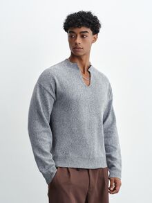 TOKVUE Men's Simple Versatile Long Sleeve Sweater For Daily Wear - Grey - View 5