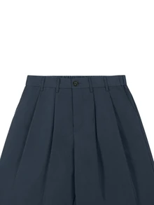 Manfinity Homme Men's Plus Size Solid Color Casual Versatile Straight Leg Dress Pants With Pockets - Navy Blue - View 4