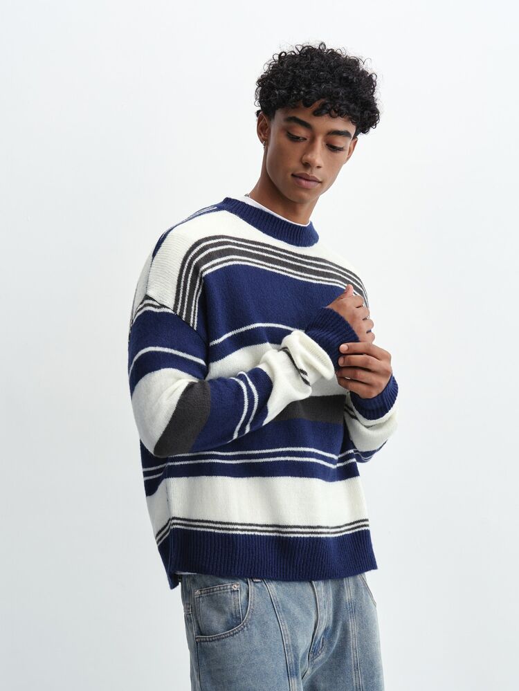 TOKVUE Men's Colorblock Casual Daily Long Sleeve Sweater - Multicolor - View 4
