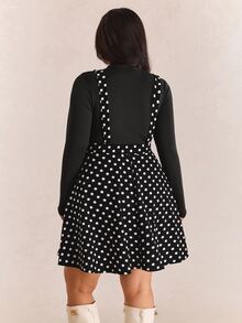 CovetEZ Plus Size Romantic Cute Kawaii All White Black And White Slip A-Line Dress, Summer Party Birthday Wedding - Black - View 2
