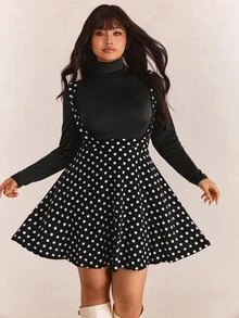 CovetEZ Plus Size Romantic Cute Kawaii All White Black And White Slip A-Line Dress, Summer Party Birthday Wedding - Black - View 3