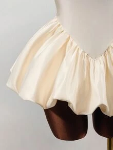 Mistrie Women's Sexy Elegant Party Cocktail Birthday Strapless Fitted Tulip Skirt Wedding All White Summer - Champagne - View 9