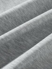 ROMWE MEN Street Life Hoodie Pria dengan Kantong Resleting, Kasual, Serbaguna untuk Pemakaian Sehari-hari - Light Grey - View 7