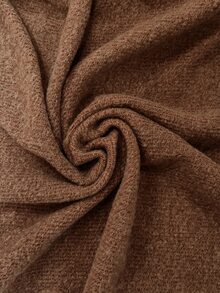 Sundraya Hooded Zip-Up Crop Top 2026071303#Blended Faux Rabbit Fur Thermal Lined Color 01#Luxurious - Brown - View 6