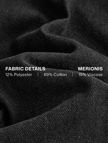 Merionis 男士直筒寬鬆休閒百搭牛仔褲，附口袋 - 深灰色 - 查看 4