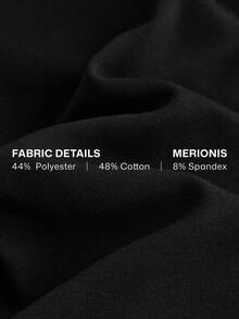 Merionis Men's Solid Color Drawstring Waist Straight Leg Loose Casual Sweatpants - Black - View 5