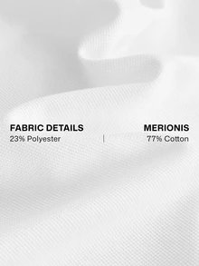 Merionis 男士純色短袖休閒通勤 Polo 衫 - 白色 - 查看 5