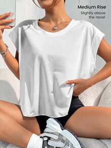 Rhythm Era 女款大尺碼無袖落肩露背背心，適合運動、瑜伽、戶外、健身房 - 白色 - 查看 4