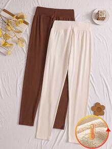 2PCS Teen Girls Leggings - Multicolor - View 5