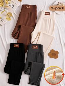 2PCS Teen Girls Leggings - Multicolor - View 9