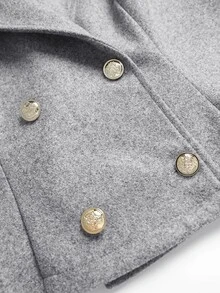 Rometta Plus Size Women's Summer Casual Elegant Commute Office Formal Blazer Lapel Double-Breasted Vest A-Line Long Tweed Skirt 2 Pieces Set Grey White - Grey - View 6