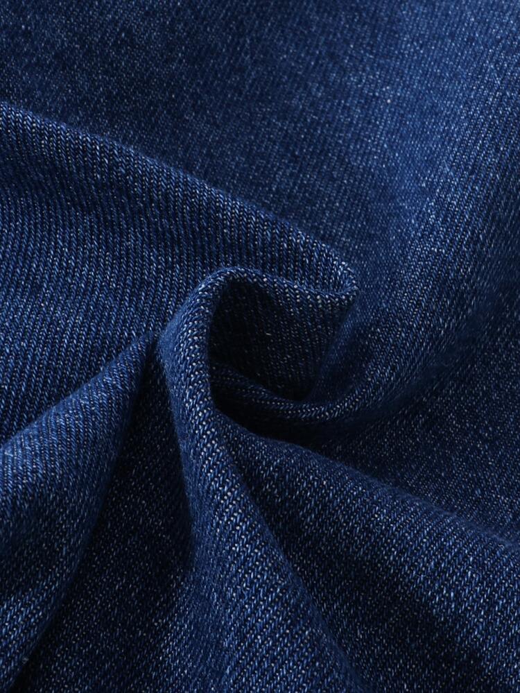 SHEIN Boys' Denim Jeans, Autumn/Winter New Arrival, Dark Blue, Tapered Loose Fit, Multi-Pocket Design, Made Of Lightweight And Soft Denim Fabric For Comfortable Wear, Essential For Fashionable Boys, Simple Casual Style Suitable For All Seasons, Perfect For Daily Wear, Photography, Shopping, Outings, Gatherings And More, 2026 New Boys' Denim Jeans - Dark Wash - View 7