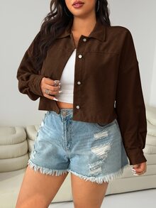 Solflare Women's Plus Size Chocolate Brown Jacket Fall - Chocolate Brown - View 4