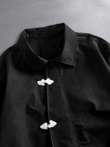 Sport MetroGents Men's Solid Color Casual Versatile Daily Travel Sports Jacket - Black - View 3