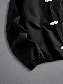 Sport MetroGents Men's Solid Color Casual Versatile Daily Travel Sports Jacket - Black - View 4