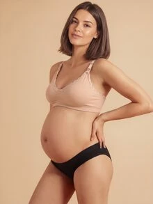 SHEIN 5pcs Women's Popular Fashion Comfortable Minimalist Solid Color High Cost-Performance High Quality Maternity Nursing Bras - Multicolor - View 2