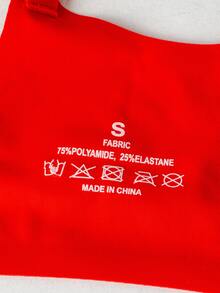 SHEIN 1pc Casual Comfortable Adjustable Shoulder Strap Maternity Nursing Bra (Jelly Style) - Red - View 8