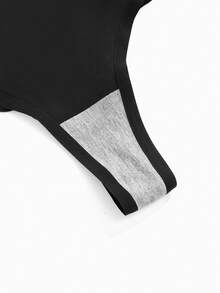 SHEIN Maternity Solid Color Seamless Comfortable Brief - Black - View 6