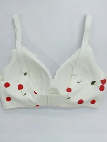 SHEIN Pregnant Women Fruit Print Wire-Free Nursing Bra (Jelly Style) Seamless - Multicolor - View 4