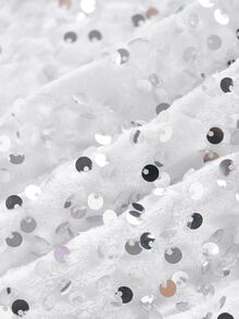SHEIN ICON Sexy Sequin Shorts For Party, Nightclub, Back To School Season White - White - View 4