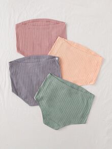 SHEIN 4pack Maternity Contrast Lace Panty For Mother - Multicolor - View 5