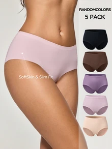 SHAPORA [Random Color] Women's Best-Selling Minimalist Solid Color Fashionable Comfortable High Cost-Performance High Quality Portable Triangle Panties - Multicolor - View 1