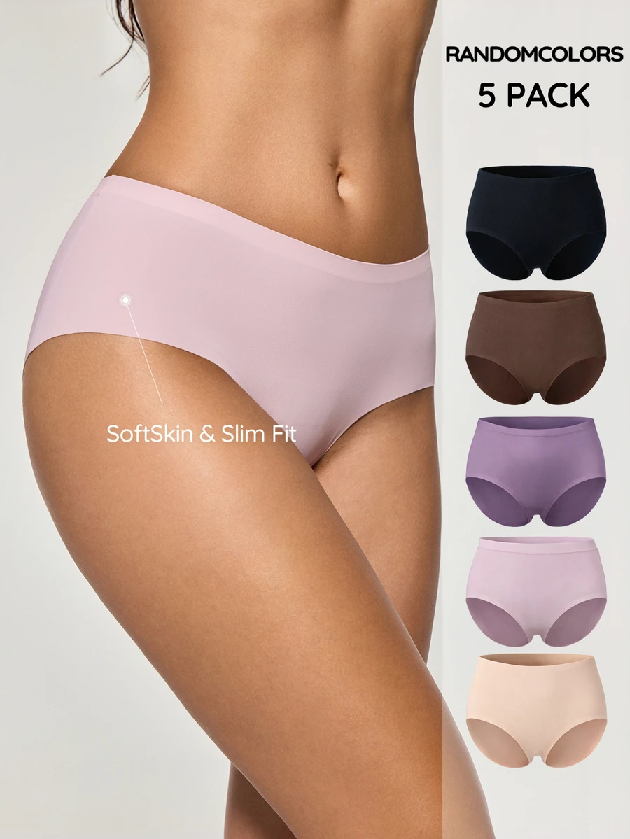 SHAPORA [Random Color] Women's Best-Selling Minimalist Solid Color Fashionable Comfortable High Cost-Performance High Quality Portable Triangle Panties - Multicolor - View 1