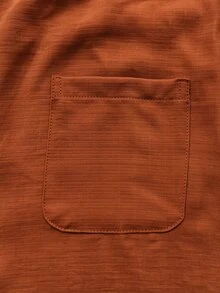 SHEIN Holidaya Women's Button Decor Casual Wide Leg Overalls Pants, Spring/Summer - Brown - View 5