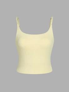 SHEIN Velisys Spring/Summer Girls' High Elasticity Sports Camisole Tank Top - Multicolor - View 9