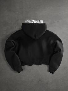SLATEMANN Men's Fashion Minimalist Sweatshirt Hooded Sweatshirt - Black - View 3
