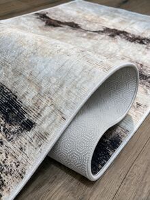 Pinkie Home - 1pc Modern, Luxurious, And Abstract Scandinavian-Style Rug; Textured And Soft, Cream Tones; Suitable For Bathrooms, Kitchens, Entryways, Hallways, Bedside Areas, Living Rooms, And Bedrooms; Machine-Washable Floor Covering; Home Decor. - Mocha Brown - View 6