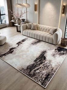 Pinkie Home - 1pc Modern, Luxurious, And Abstract Scandinavian-Style Rug; Textured And Soft, Cream Tones; Suitable For Bathrooms, Kitchens, Entryways, Hallways, Bedside Areas, Living Rooms, And Bedrooms; Machine-Washable Floor Covering; Home Decor. - Mocha Brown - View 12