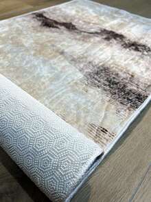 Pinkie Home - 1pc Modern, Luxurious, And Abstract Scandinavian-Style Rug; Textured And Soft, Cream Tones; Suitable For Bathrooms, Kitchens, Entryways, Hallways, Bedside Areas, Living Rooms, And Bedrooms; Machine-Washable Floor Covering; Home Decor. - Mocha Brown - View 3