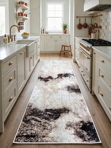 Pinkie Home - 1pc Modern, Luxurious, And Abstract Scandinavian-Style Rug; Textured And Soft, Cream Tones; Suitable For Bathrooms, Kitchens, Entryways, Hallways, Bedside Areas, Living Rooms, And Bedrooms; Machine-Washable Floor Covering; Home Decor. - Mocha Brown - View 11