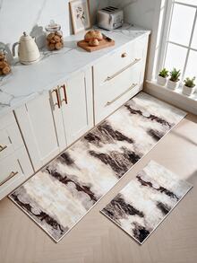 Pinkie Home - 1pc Modern, Luxurious, And Abstract Scandinavian-Style Rug; Textured And Soft, Cream Tones; Suitable For Bathrooms, Kitchens, Entryways, Hallways, Bedside Areas, Living Rooms, And Bedrooms; Machine-Washable Floor Covering; Home Decor. - Mocha Brown - View 9